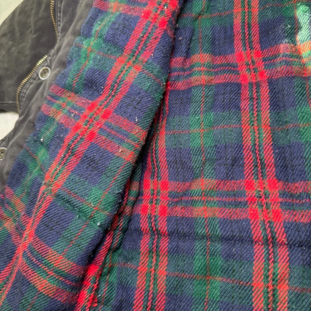 Jonathan Stone Kids Plaid Lined Hooded Coat Jacket Size 5 Charcoal Corduroy Trim